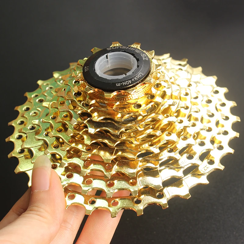 SUNSHINE SZ 11 32T 9 скоростей кассета s Gold Freewheel MTB горный велосипед сталь золотые