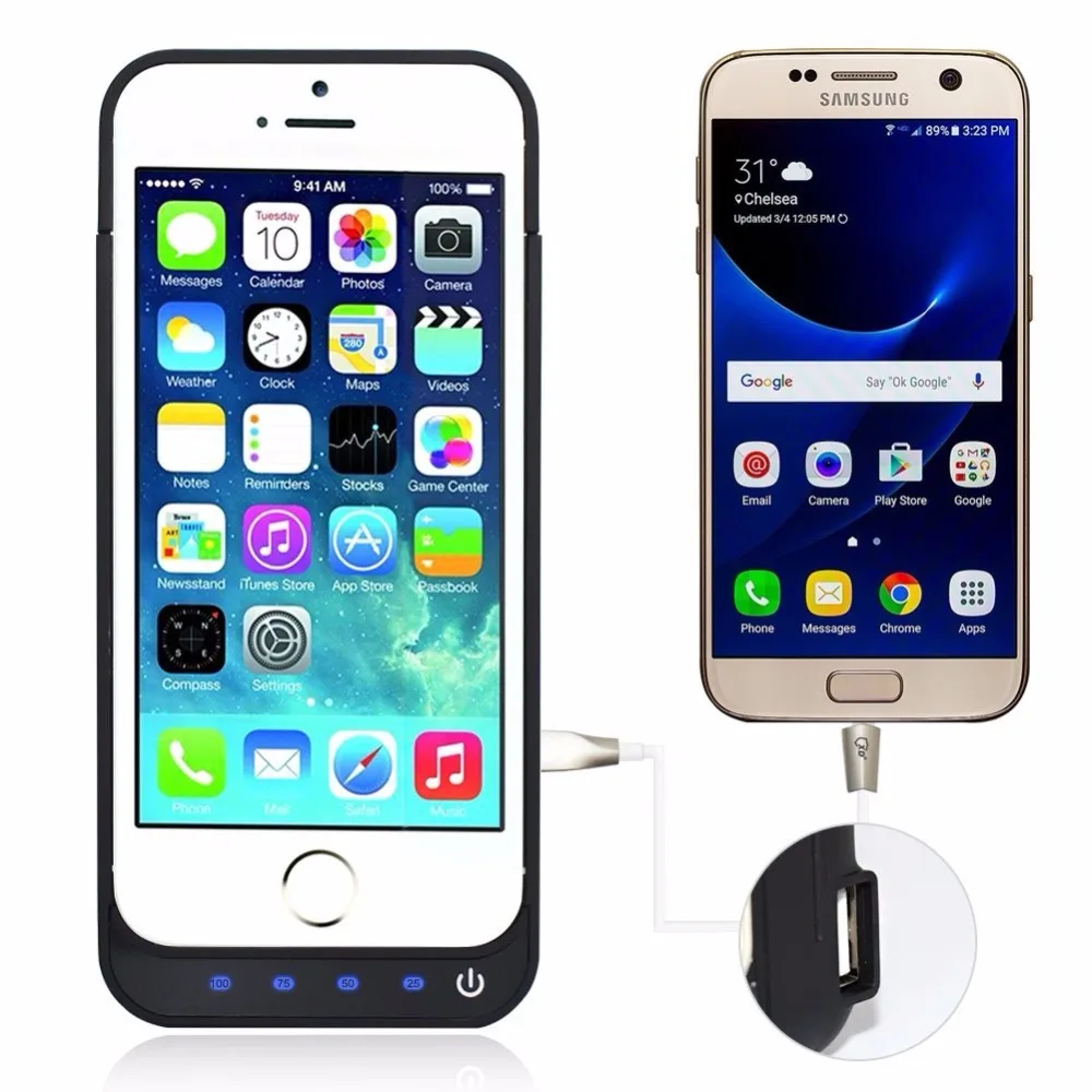 Портативный 4200 мАч для iphone 5 5S Мощность Банк случае внешний телефон Батарея Pack