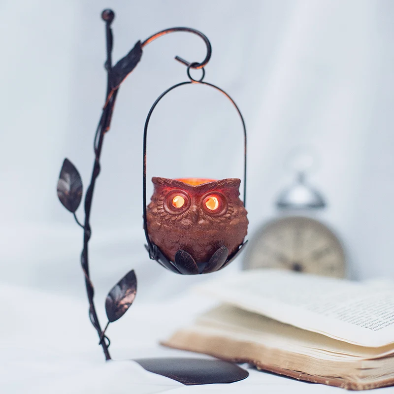 

Ретро керамика, статуэтка совы, подставка для свечей, декор из кованого железа, подсвечники, подставка для дома, украшения, аксессуары для ре...