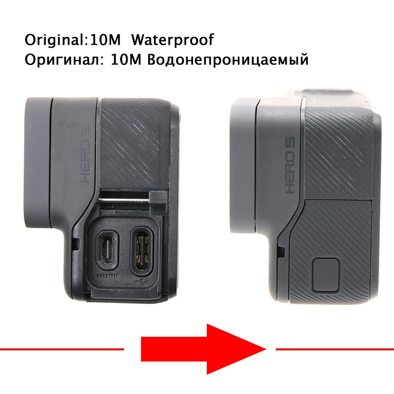 Tekcam USB Cover Case Door 10M Waterproof for Gopro hero 6 5 5/6 HERO7 Action Camera | Электроника