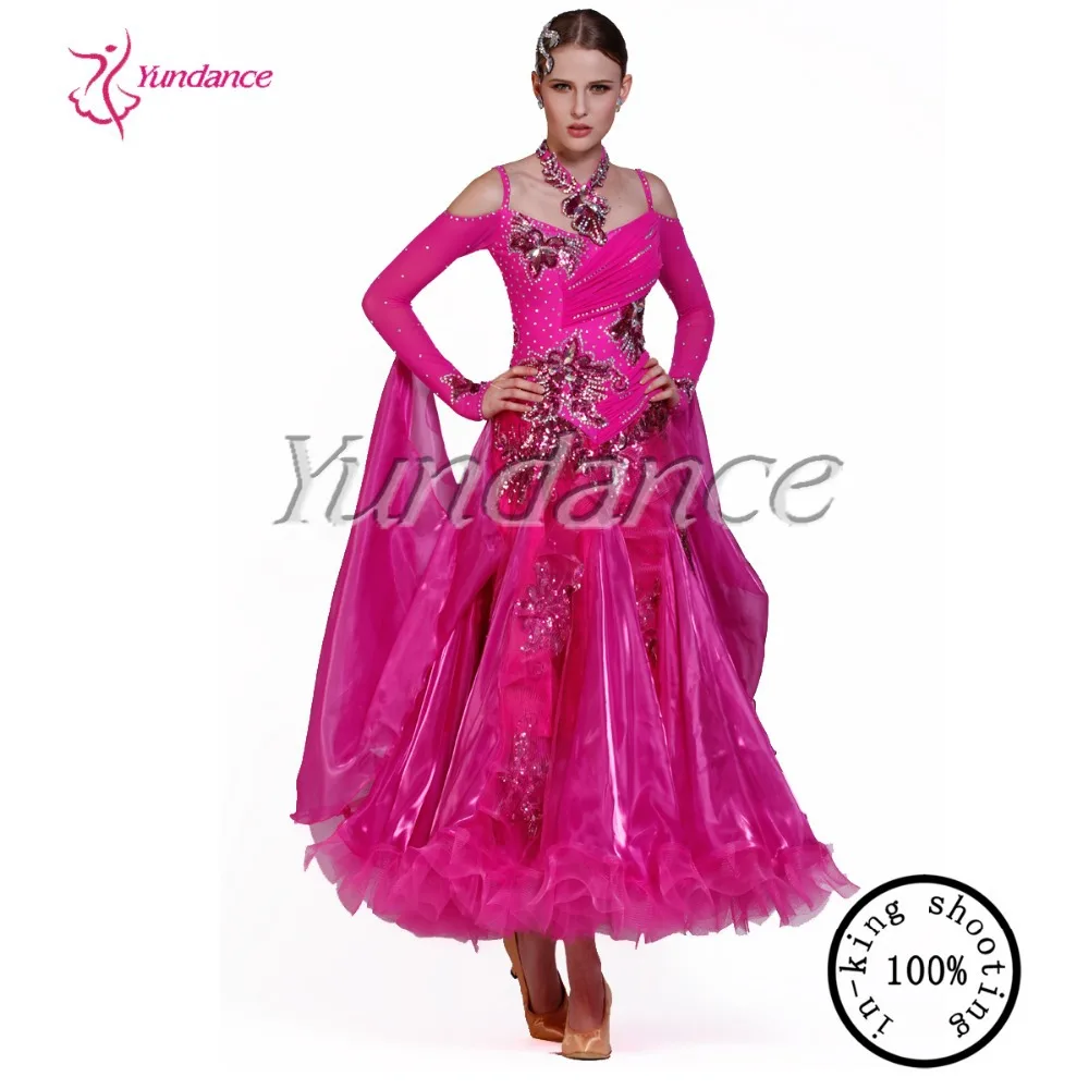 2016 элегантное красивое платье для русских танцев вишневого розового цвета Лидер