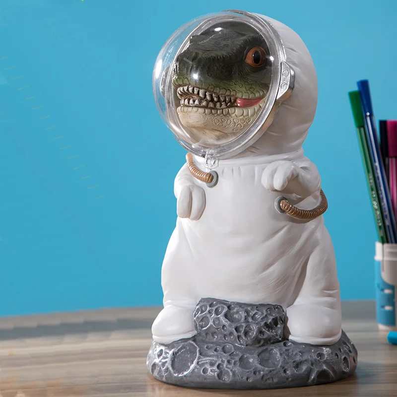 Funny crocodile astronaut resin decoration Money Boxes Personality cartoon child gift piggy bank | Дом и сад