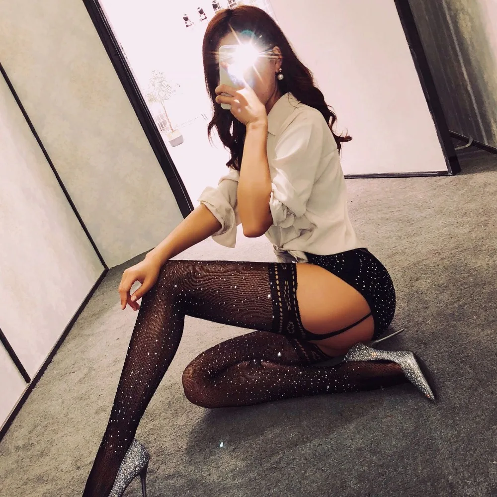 Женские сексуальные колготки в форме сердца со стразами жаккардовые сеточку