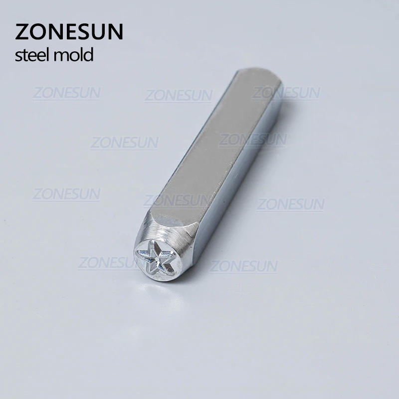 ZONESUN металлические штампы в форме звезды алфавит логотип стальные ювелирные