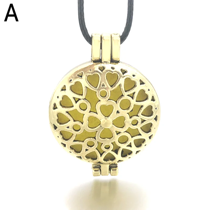 Бронзовый геометрический 014 ароматический диффузор на цепочке с открытой античной винтажной подвеской для эфирных масел и парфюма.