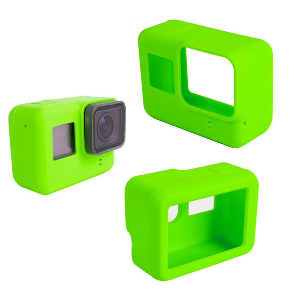 For Go Pro Accessories Action Camera Case Protective Silicone Skin +Lens Cap cover for GoPro Hero 5 Black 6 | Электроника