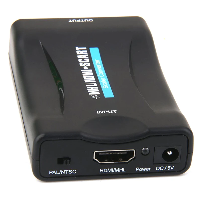 HDMI к SCART композитный видео конвертер стерео аудио адаптер + USB кабель черный| |