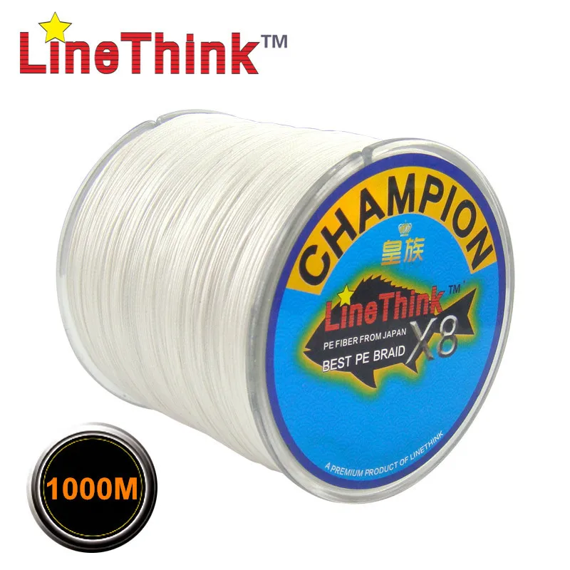 Фото 1000 м GHAMPION LineThink бренд 8strands супер прочная леска/8 ткань лучшего качества многофиламентная плетеная рыболовная леска из ПЭ Бесплатная доставк... №3