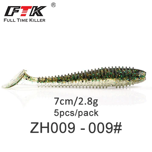 5pcs-ZH009-009 Приманка для рыбалки от ftk 70 мм/75 мм/85 мм/100 мм воблеры Shad Карп мягкие приманки для рыбалки Swimbaits силиконовые джиг искусственные приманки - Цвет: 5pcs-ZH009-009