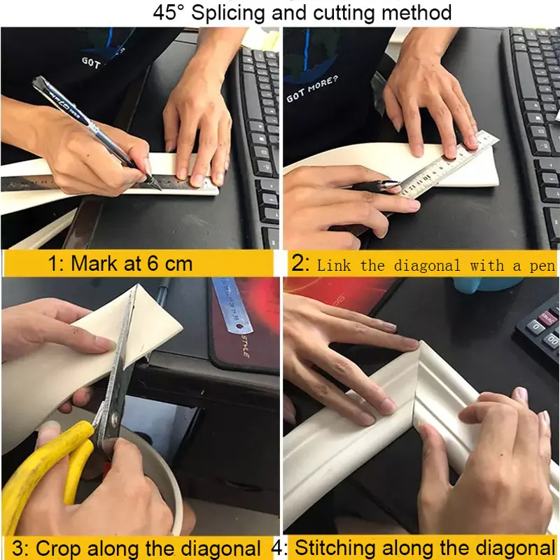 3D Baseboard border Strip анти-столкновения ПЭ пены линии талии стены стикеры Обои потолок