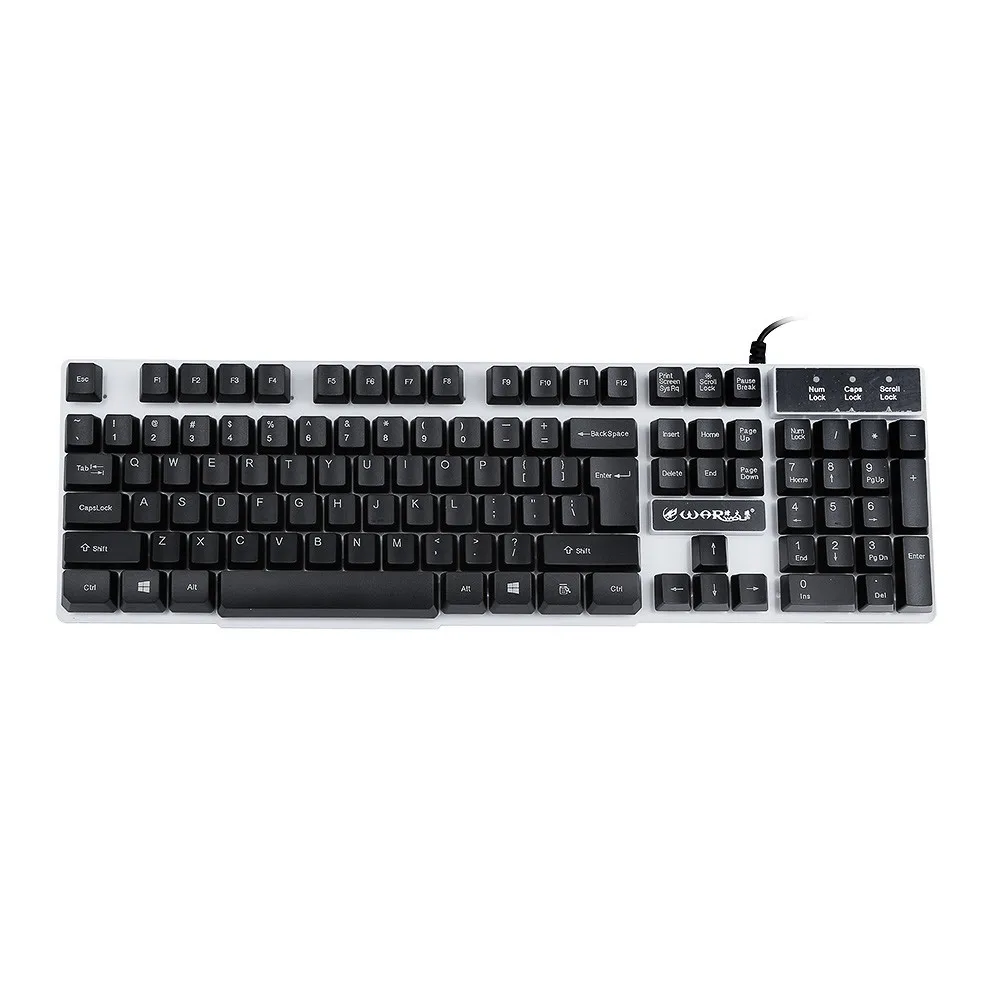 Проводная USB клавиатура VOBERRY светодиодная разноцветная игровая с подсветкой 104