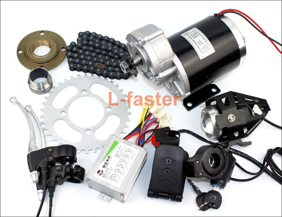 36V48V 600 Вт Электрический Trike матовый Conversion Kit с педаль акселератора электрический трицикл Шестерни замедление двигателя цепной привод
