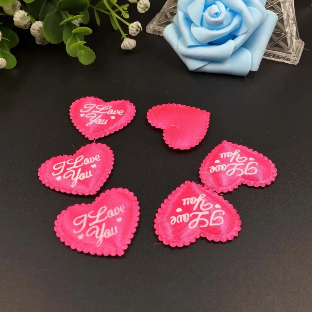 100 шт./лот 35 мм украшение свадебных лепестков Love You губчатые лепестки в форме