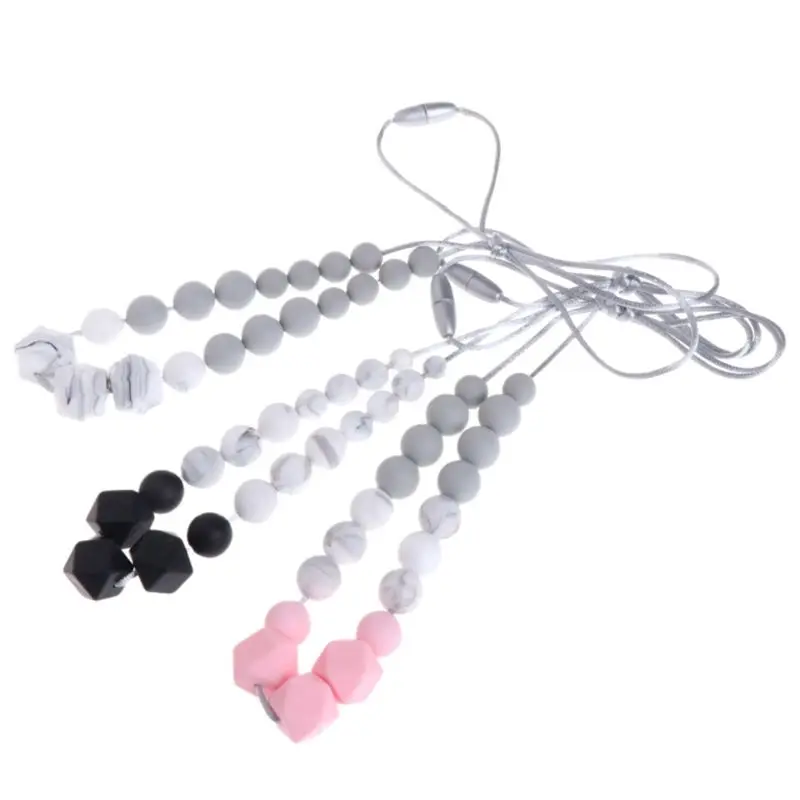 

10pcs Silicone Beads Baby Teething Teether Bead Baby Toy DIY Pacifier Accessory