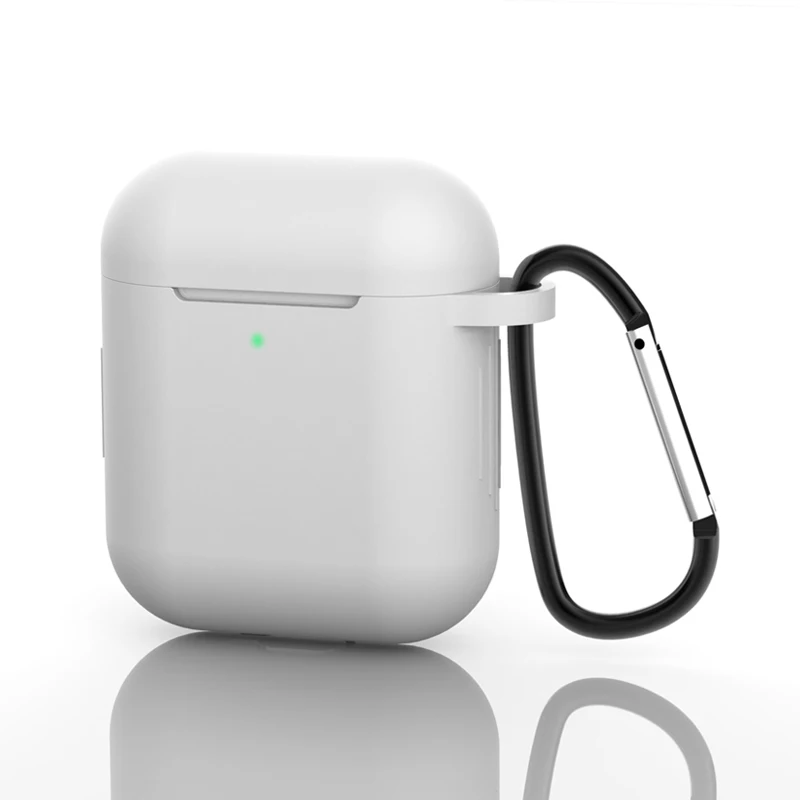 White Мягкий жидкий силиконовый Bluetooth беспроводной чехол для наушников, защитная крышка, аксессуары для Apple Airpods 1/2, зарядная коробка - Цвет: White