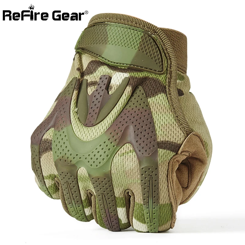 ReFire gear камуфляжные тактические армейские перчатки мужские спецназ военная