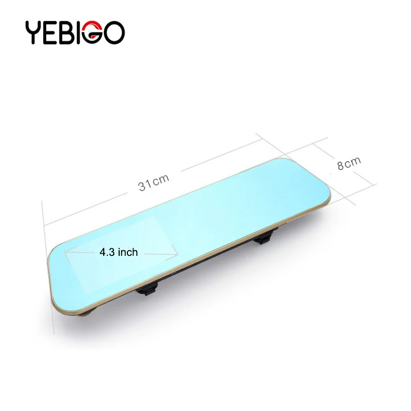 Видеорегистратор YEBIGO 4 3 дюйма двойной объектив 1080P|Видеорегистраторы| |