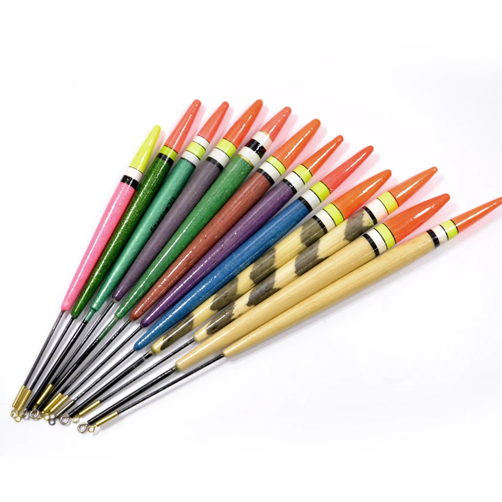 

FISH KING Brand 10PCS/Lot 2g 3g 4g 5g Balsa Fishing Float Buoy Pesca Bobber Peche Boyas Pesca Tackle Float For Carp Fishing
