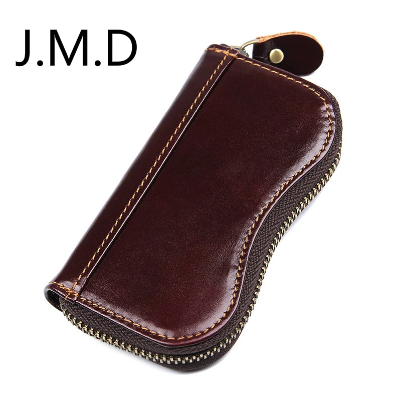 J.M.D новый первый слой кожаный Автомобильный ключ сумка масло воск кошельки