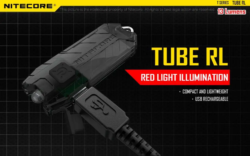 1 шт. Nitecore tube BL/BUBE GL/tube RL/UV перезаряжаемая USB трубка брелок свет|Фонарики и