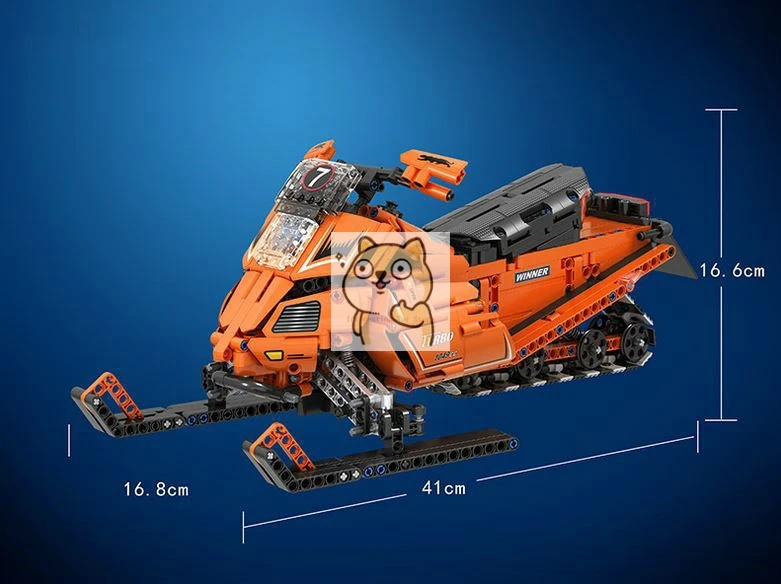 7068 961 шт. Детский конструктор снегоход|Игрушечные кубики| |