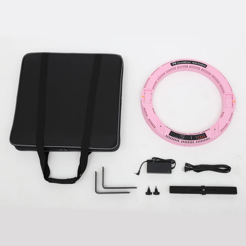 FALCONEYES 31W 512 Ring LED Video Panel Lighting WCamera BracketfilterBatteryChargerLightStand DVR-512DVC SET Two CD50 | Электроника