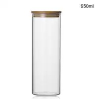 950ml Glass Jars Mason Jar Transparent Storage Can Cork Stopper Bottle Glass Bottles Containers Sealed Tea Coffee Grains Storage Tank - Цвет: 950ml