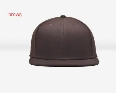 brown 10 шт./партия с фабрики хип-хоп кепки Snapback с логотипом на заказ/с плоскими полями Хип-Хоп Кепка унисекс с плоскими полями регулируемый размер - Цвет: brown