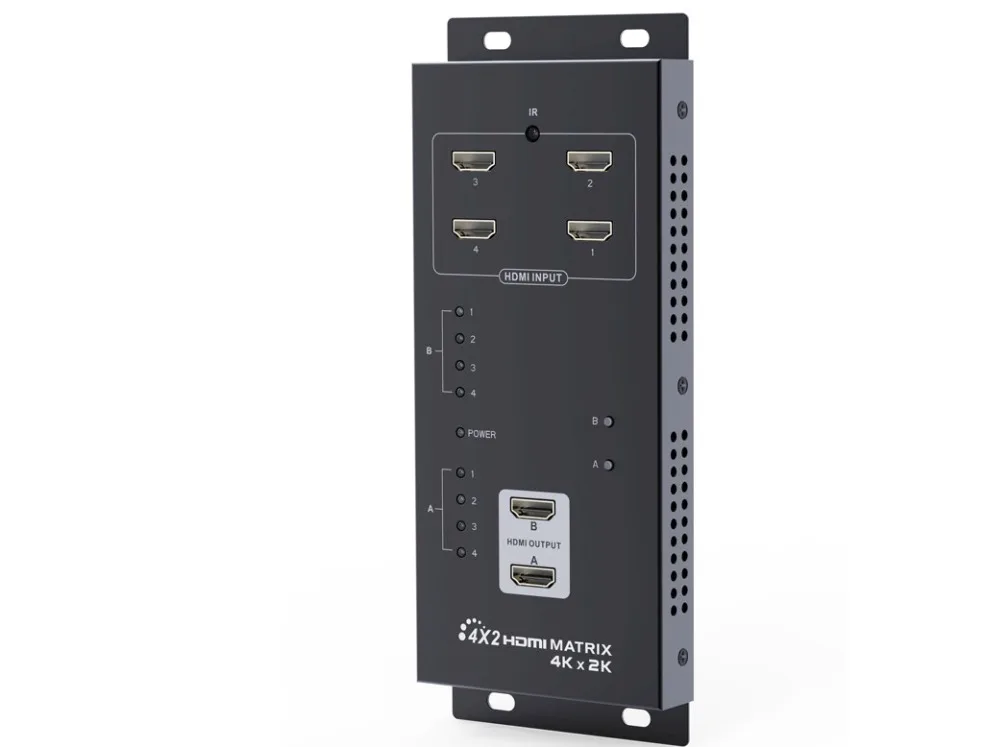 Новый матричный коммутатор 1080P 4K x 2K HDMI 4x2 4 вход 2 выхода с ИК-пультом