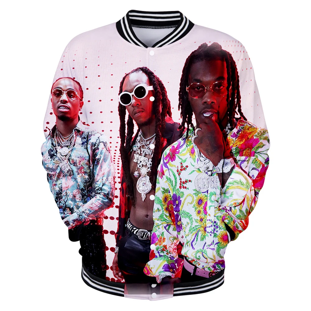 Новинка 2019 бейсбольная Толстовка Migos для мужчин и женщин куртка с длинным рукавом