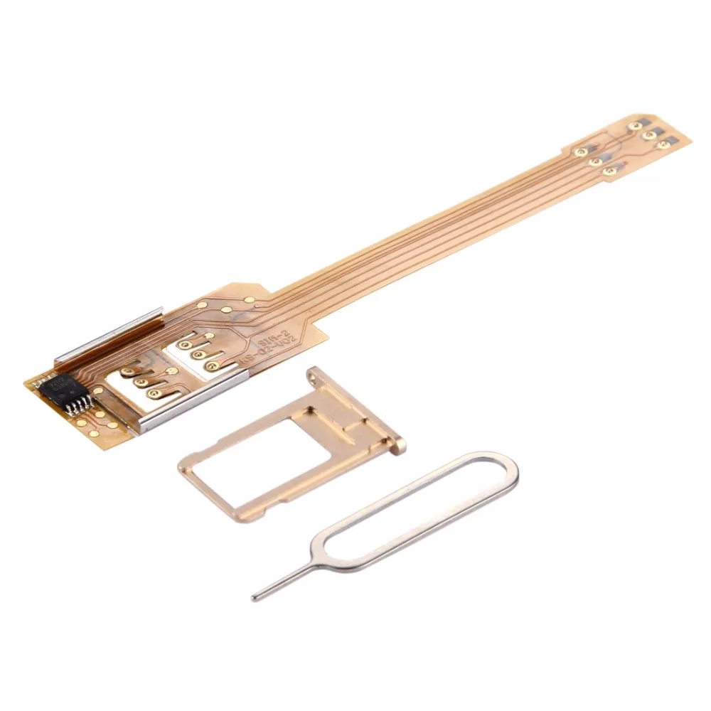 Для iPhone 6 и 6s 2 в 1 Dual SIM карты Адаптеры + чехол-накладка на заднюю крышку с
