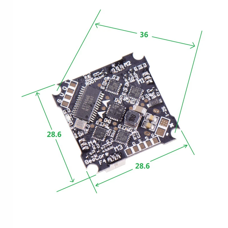 Контроллер полета BeeCore Betaflight F4 встроенный 4 в 1 10A бесщеточный ESC 2S для