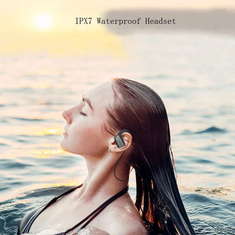 Bluetooth наушники IPX7 Водонепроницаемый Беспроводной спортивные музыке стерео