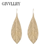 free shipping geometric metal leaf drop earrings gift indian jewelry vintage elegant best friends dangle earrings for women