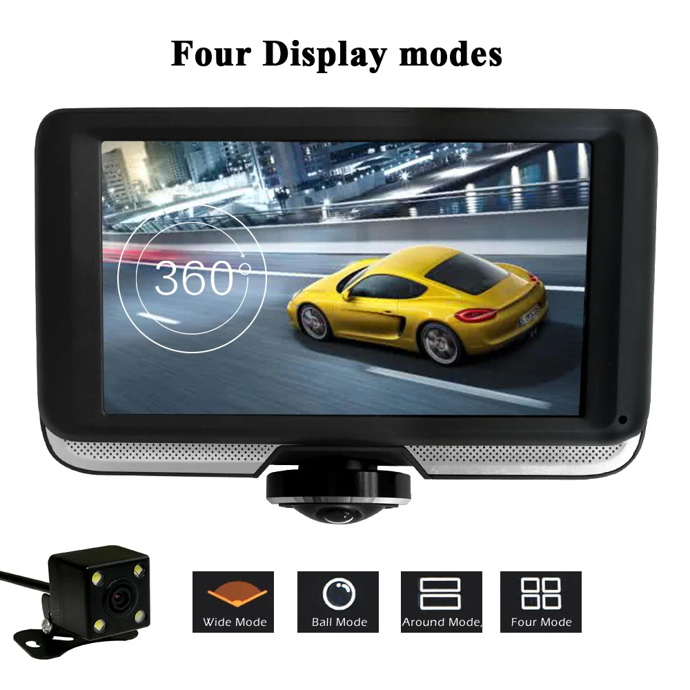 Luturadar Full HD 360 градусов панорамный видеомагнитофон Автомобильный dvr dash cam