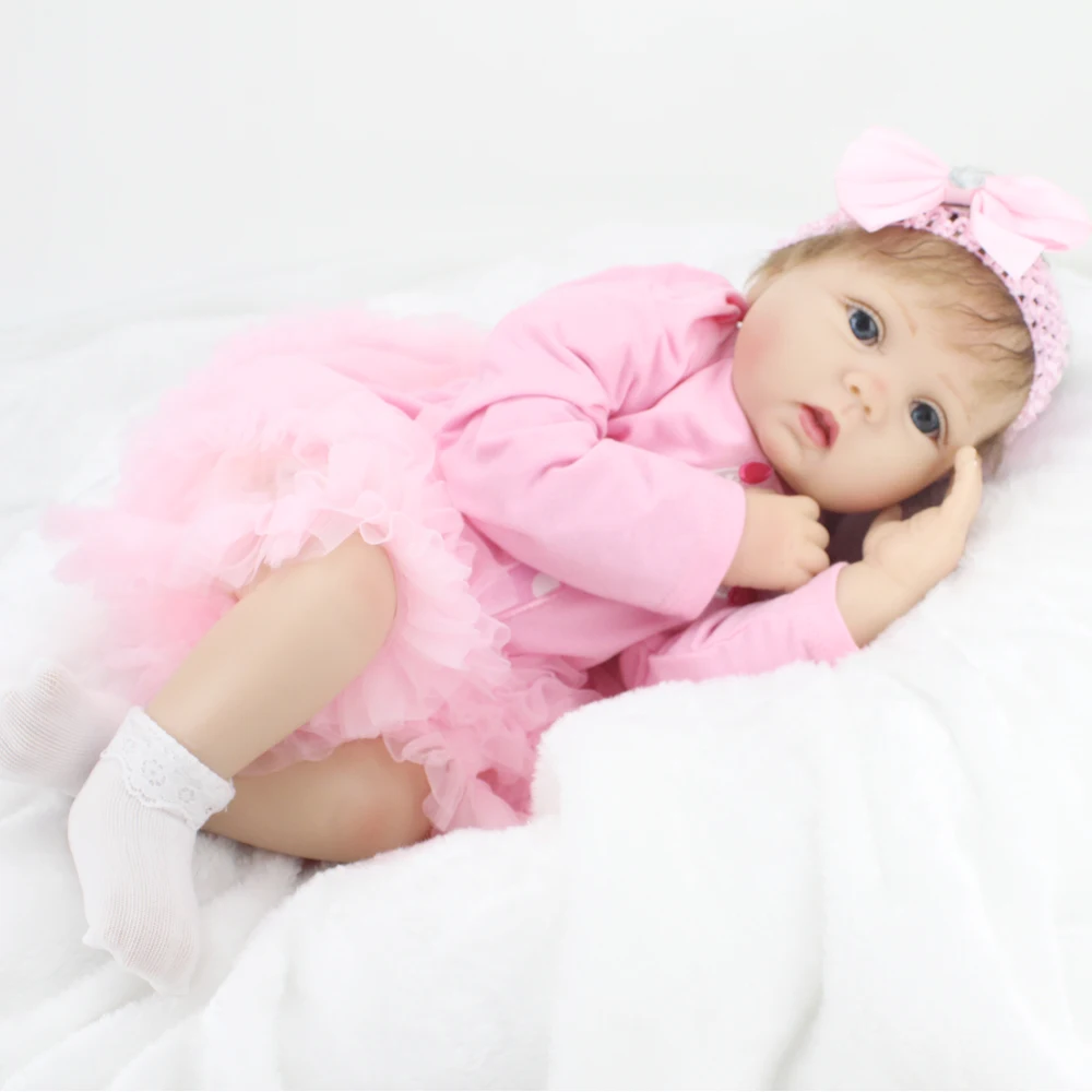 NPKDOLL 55 см силиконовая кукла для новорожденных маленьких девочек уличные игрушки