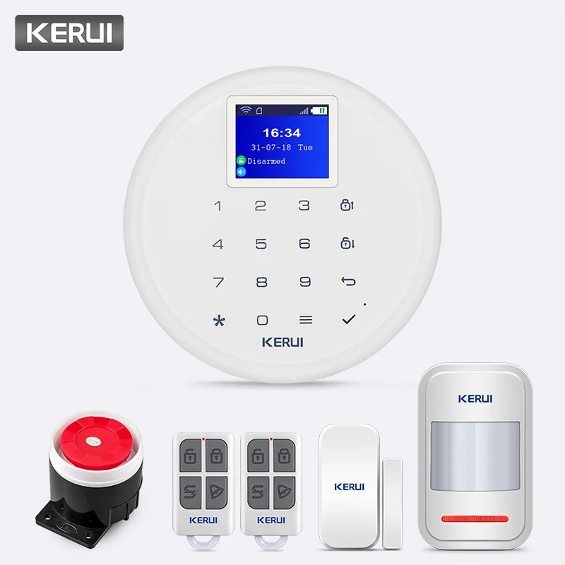 Беспроводная GSM Wi-Fi сигнализация KERUI 433 МГц W17 домашняя охранная система IOS Android