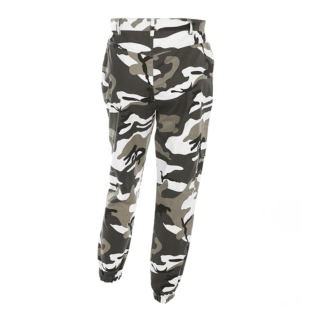 2019 fashion trend new high-quality hot women models Women Sports Camo Cargo Pants Outdoor Casual Camouflage Trousers Jeans | Женская