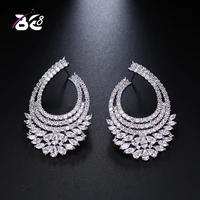 be 8 brand fashion great design aaa cubic zirconia symmetrical sparkling big stud earrings for women fashion bride earrings e496