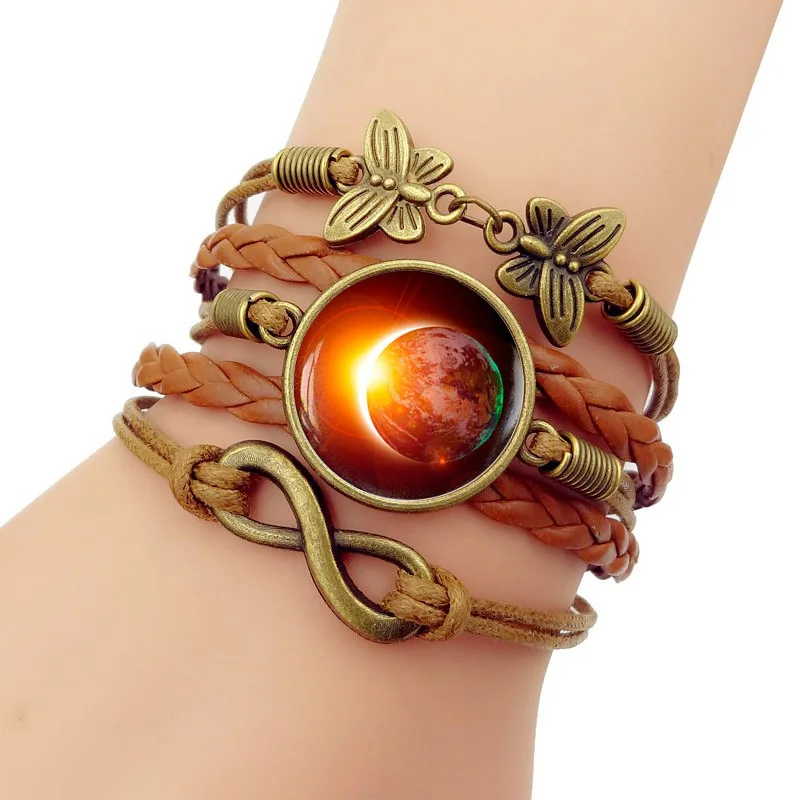 Pulseiras Новый 2019 Простой моды Галактики серии времени браслет с драгоценными