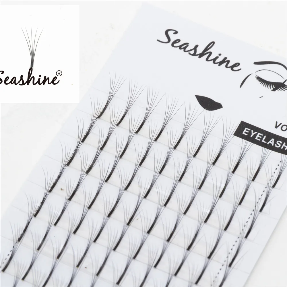

Seashine 1 Tray Long Mink Eyelash Extension Premade Volume Lash Fans Russian Volume Eyelashes Individual Silk Eyelash Extensions