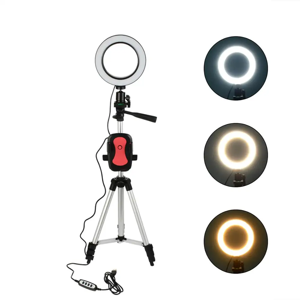 Кольцевой светильник Трипод 5 7 дюйма держатель для телефона в режиме онлайн