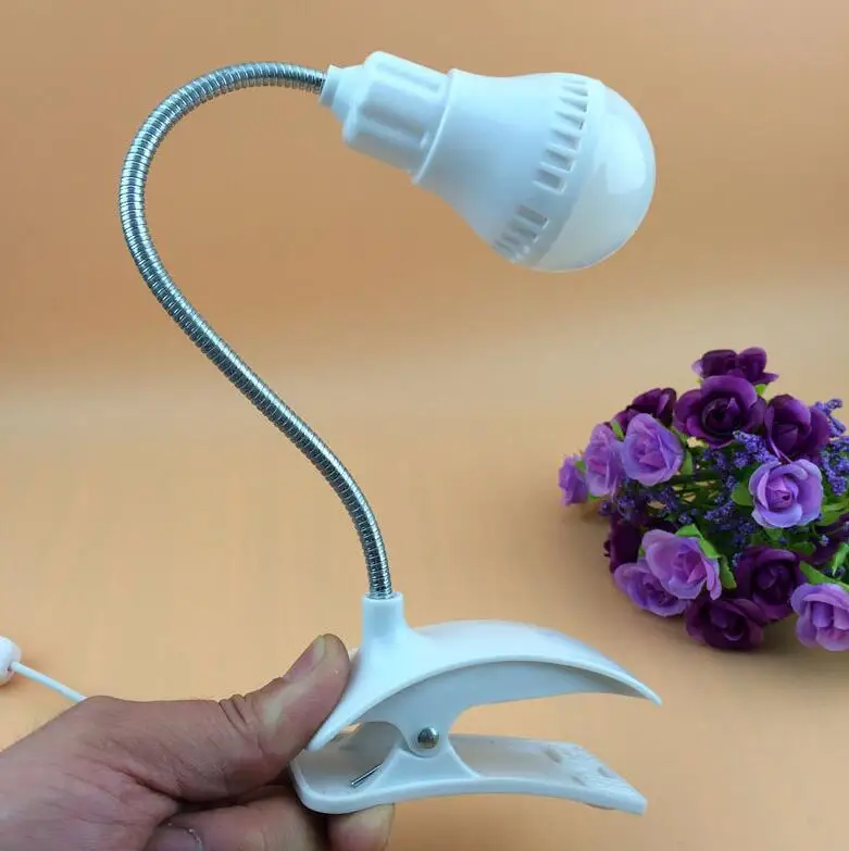 3 цвета светодиодный USB Ночной светильник лампа для книг гибкий чтения держатель