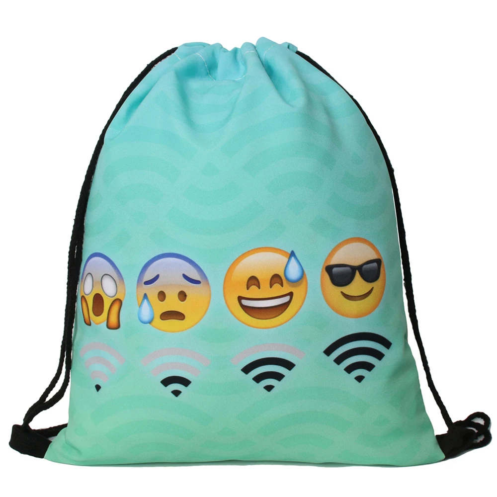 Deanfun Emoji Рюкзак 2017 Новые Моды для Женщин Рюкзаки 3D Печати Мешки Drawstring Сумка Для