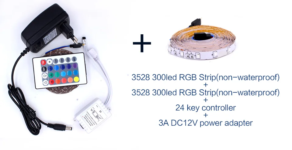 Светодиодный светильник DC 12 В RGB SMD 2835 5050 44Key с дистанционным питанием 5 м 10 м полный комплект Гибкая Диодная лента водонепроницаемый светильник ing