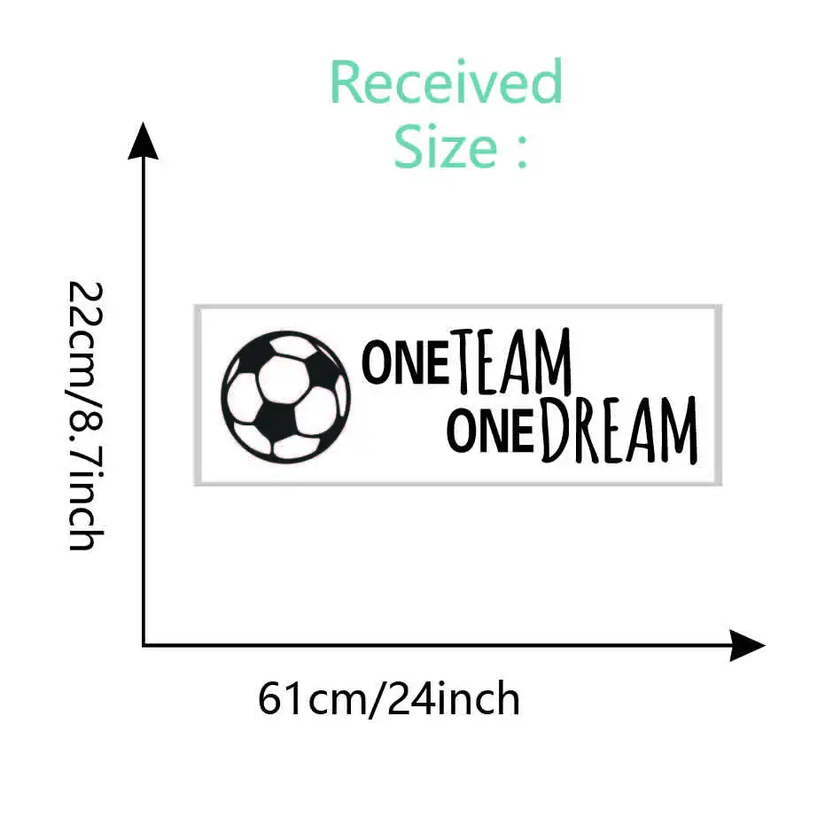 DCTOP One Team Dream Ball Спорт страсть гол хобби игра Футбол игрок спорт семейная Цитата