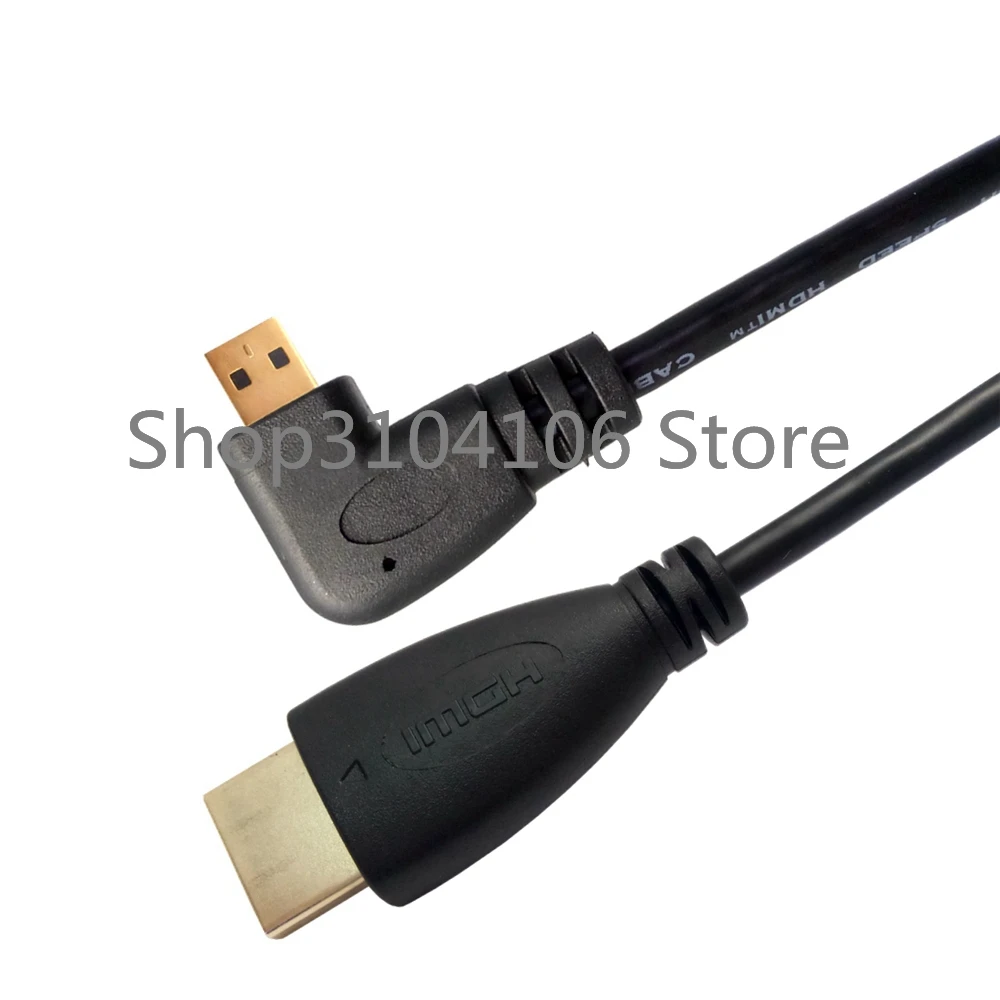 (100pcs/lot) Micro HDMI Cable Left/Right Angled 90 Degree HDMI-compatible to for Digital camera and phones | Электроника