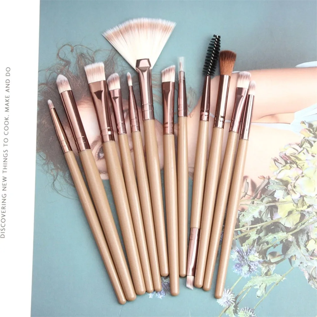 12 шт. макияж тени для век высокое качество Brochas Maquillaje Pincel Maquiagem профессиональная