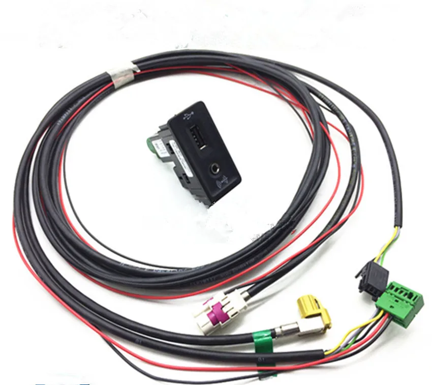 Для гольфа 7 MK7 CARPLAY USB AUX CarPlay MDI AMI установить розетка проводов 5QD035762E 5G0035222E|Рукоятки