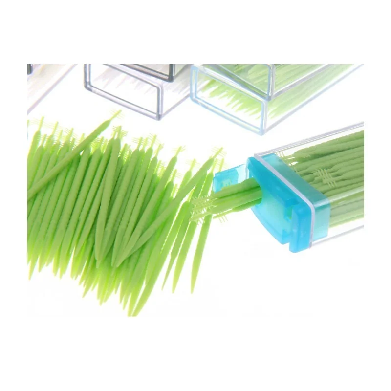 5 Packs Portable Toothpicks Plastic 50 pcs Plus Brush In Clear Case Korean Eco-friendly No Smell Toothpick Free Shipping | Дом и сад